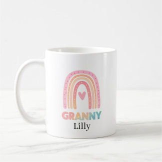 Best Granny Rainbow Mug Personalised, Gift For her