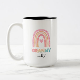 Best Granny Rainbow Mug Personalised, Gift For her