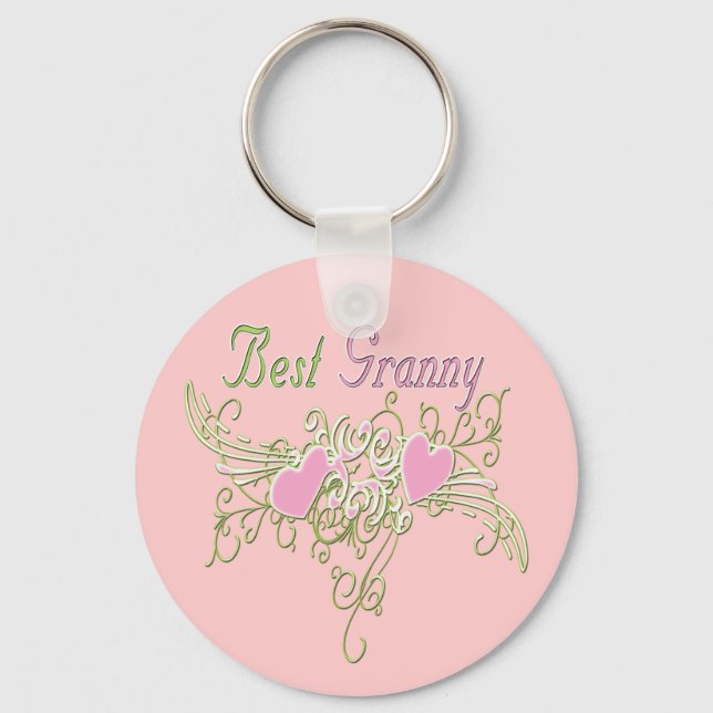 Best Granny Swirling Hearts Key Ring (Front)
