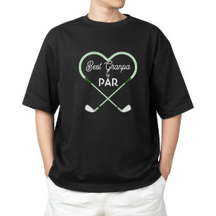 Best Granpa by Par Love shaped Golf Theme T-Shirt