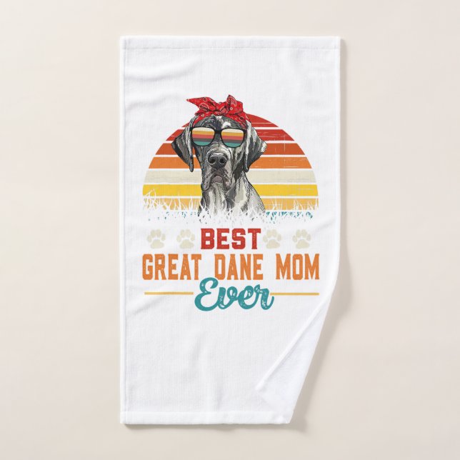 best great dane mum ever great dane mama mors day  hand towel (Hand Towel)