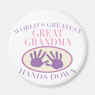 Best Great Grandma Hands Down T-shirt Magnet