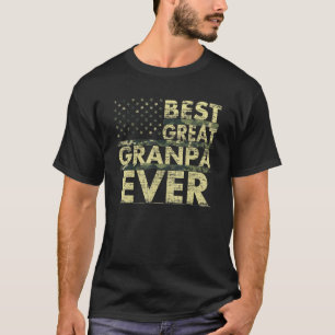 Best Great Grandpa Ever American Flag Camouflage D T-Shirt