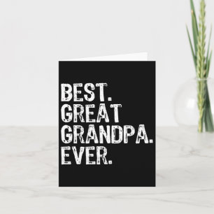 Best Great Grandpa Ever Family Fun Cool Card