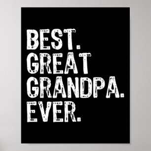 Best Great Grandpa Ever Family Fun Cool Poster