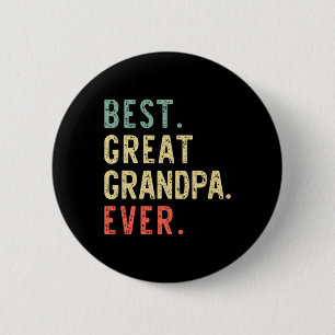 Best Great Grandpa Ever Funny Retro Vintage 6 Cm Round Badge