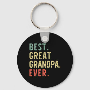 Best Great Grandpa Ever Funny Retro Vintage Key Ring
