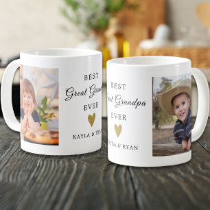Best Great Grandpa Ever Grandkids 2 Photo Keepsake Coffee Mug