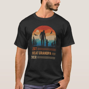 Best Great Grandpa Ever Men Vintage Sunset Decor G T-Shirt