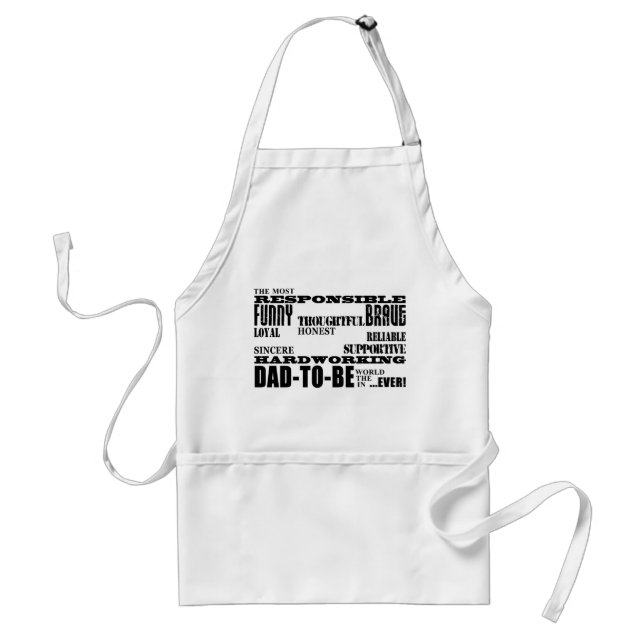 Best Greatest Future Fathers Dads to Be Qualities Standard Apron (Front)