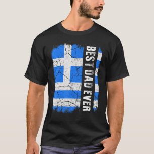 Best Greek Dad Ever Greece Flag Father's Day T-Shirt