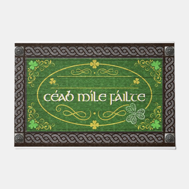 Best Green Colour Mat, Family Holiday gift Doormat (Front)