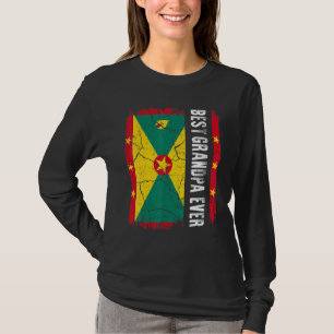 Best Grenadian Grandpa Ever Grenada Flag Father's T-Shirt