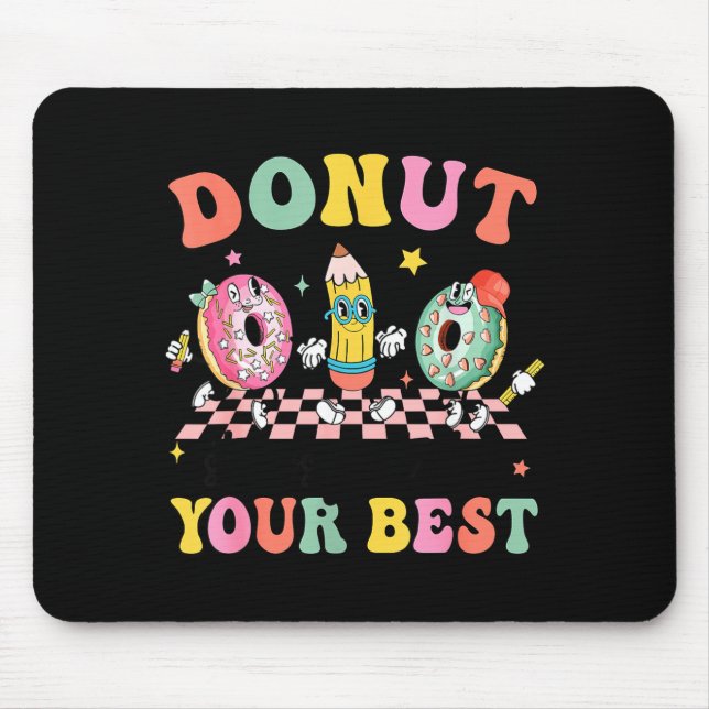 Best Groovy Donut Stress Testing Day Mouse Pad (Front)