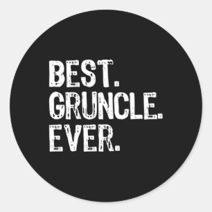 Best Gruncle Ever Funny Cool Grandpa Family Classic Round Sticker