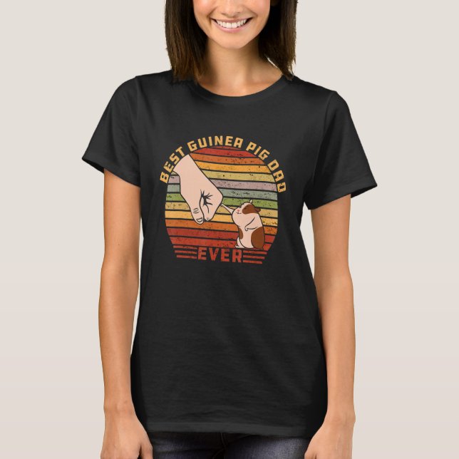 Best Guinea Pig Dad Ever Funny Guinea Pig Father P T-Shirt (Front)