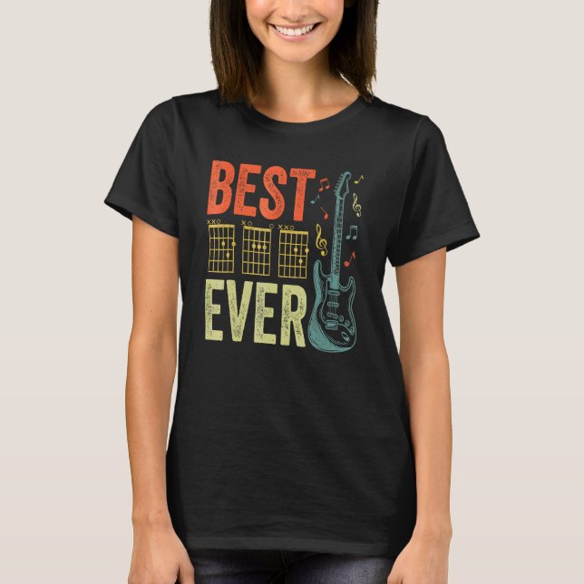 Best Guitar Dad Ever Chords Best Dad Guitar Guitar T-Shirt (Front)