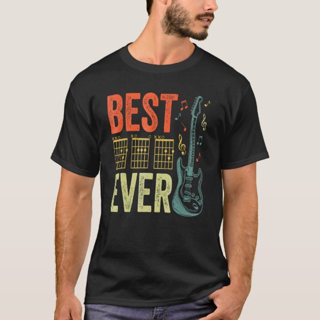 Best Guitar Dad Ever Chords Best Dad Guitar Guitar T-Shirt (Front)