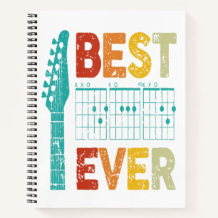 Best guitar dad ever chords best dad guitar shirt notebook