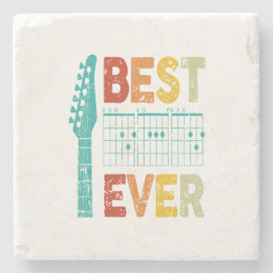 Best guitar dad ever chords best dad guitar shirt stone coaster
