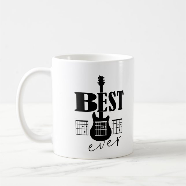 best guitar dad ever chords Best Rockstar Dad Ever Coffee Mug (Left)