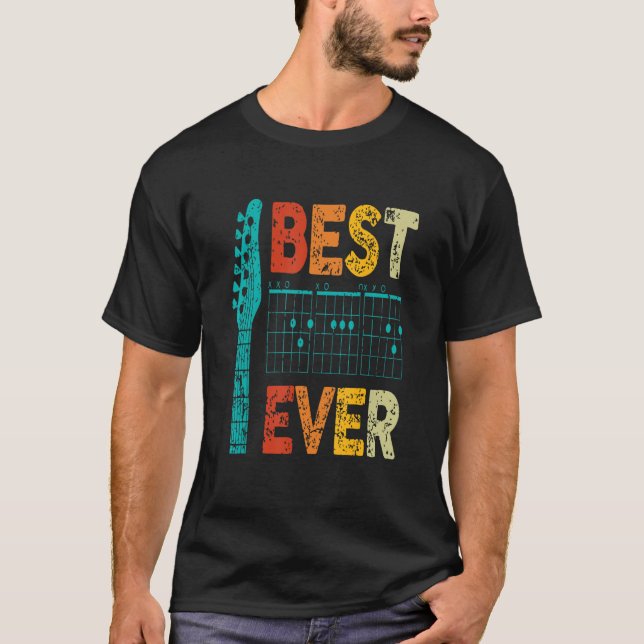 Best guitar dad ever chords T-Shirt (Front)