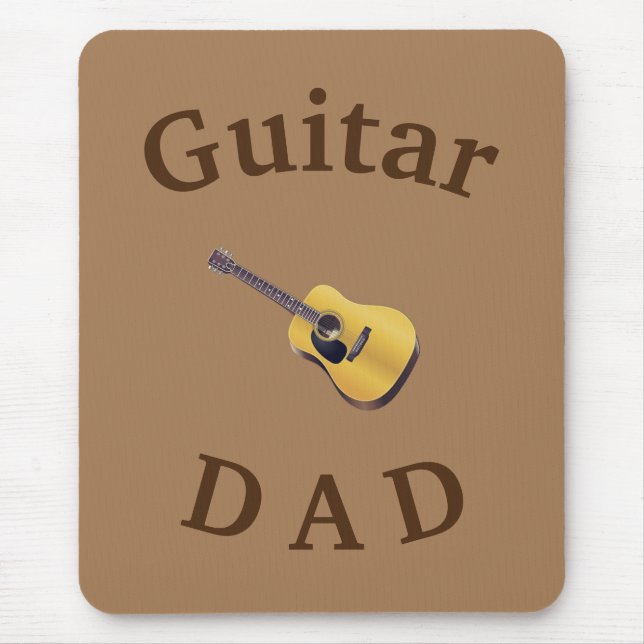 Best "GUITAR DAD" Ever! Father's Acoustical Guitar Mouse Pad (Front)