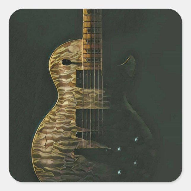 Best guitarist ever square sticker (Front)