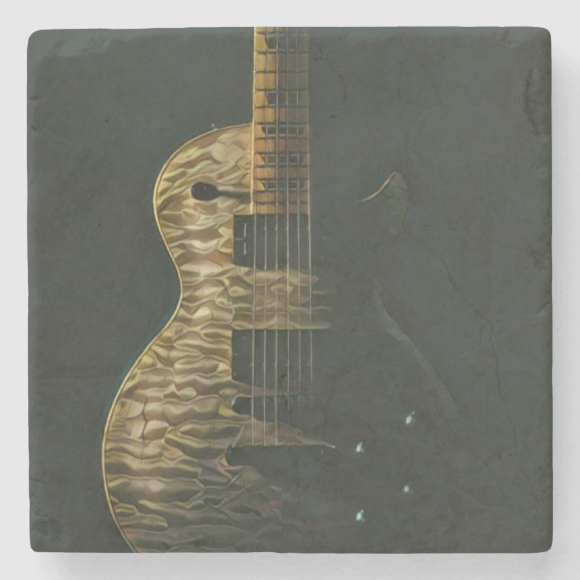 Best guitarist ever stone coaster (Front)