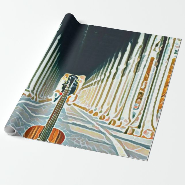 Best guitarist ever wrapping paper (Unrolled)