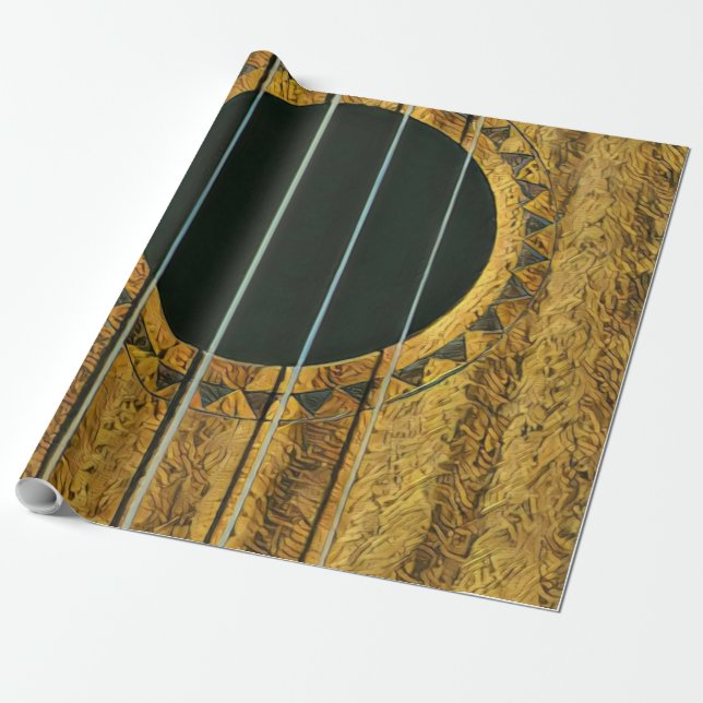 Best guitarist ever wrapping paper (Unrolled)