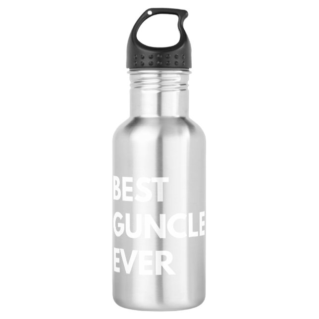 Best Guncle Ever LGBT Pride 710 Ml Water Bottle (Front)