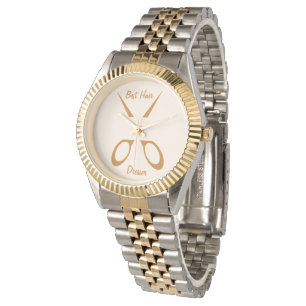 Best Hairdresser Gold Scissor Watch   Salon Gift 