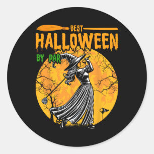 Best Halloween By Par Witch Golf Classic Round Sticker