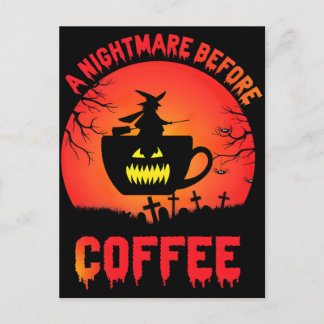 Best Halloween Coffee–Spooky Brew & Caffeine Fun f Holiday Postcard