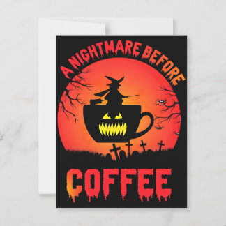 Best Halloween Coffee–Spooky Brew & Caffeine Fun f Postcard