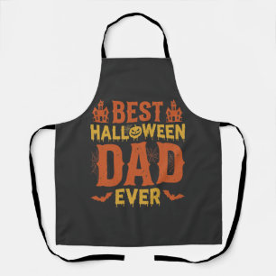 Best Halloween Dad Ever Vintage Distressed Design Apron