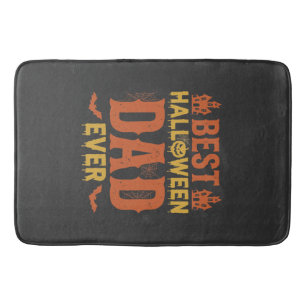 Best Halloween Dad Ever Vintage Distressed Design Bath Mat
