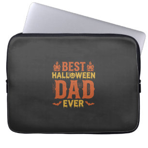 Best Halloween Dad Ever Vintage Distressed Design Laptop Sleeve