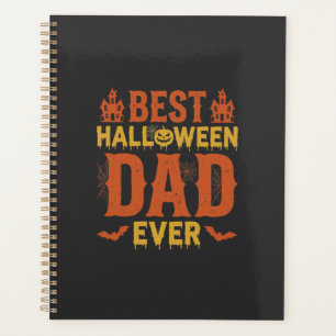 Best Halloween Dad Ever Vintage Distressed Design Planner