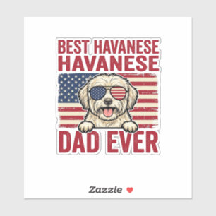 Best Havanese Dad Ever Patriotic Dog Shirt Design_