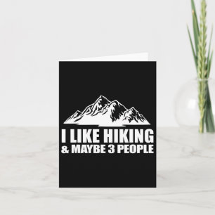 Best Hiking Art For Men Women Outdoor Hike Hiker G Card