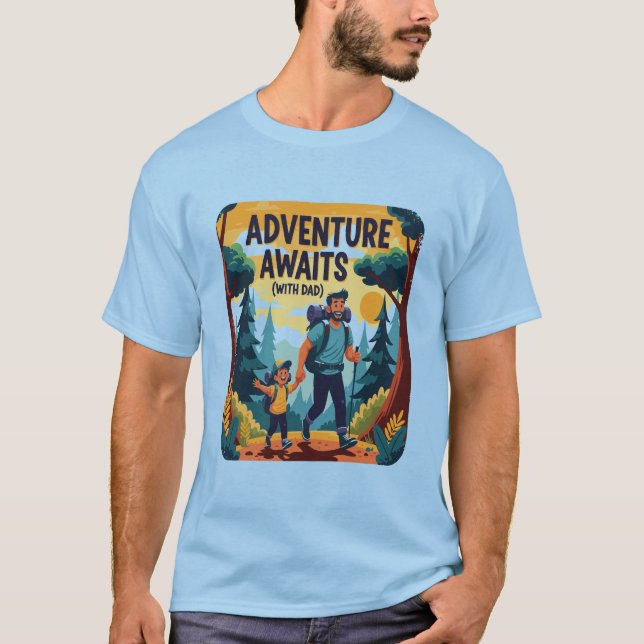 Best Hiking Buddy - Dad & Kid Outdoor Adventure  T-Shirt (Front)