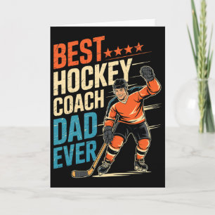 Best Hockey Coach Dad Ever Father's Day For Dad  Card