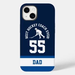 Best Hockey Coach Ever I Sports Team Jersey Number Case-Mate iPhone 14 Case