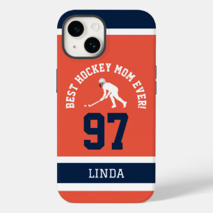 Best Hockey Mum Ever Jersey Style iPhone Ca Case-Mate iPhone 14 Case