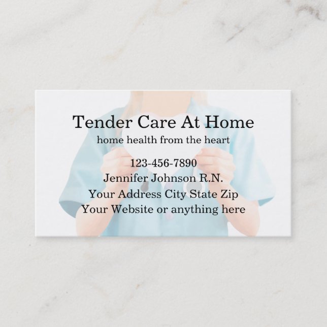 Best Home Health Medical Nurse  Business Card (Front)