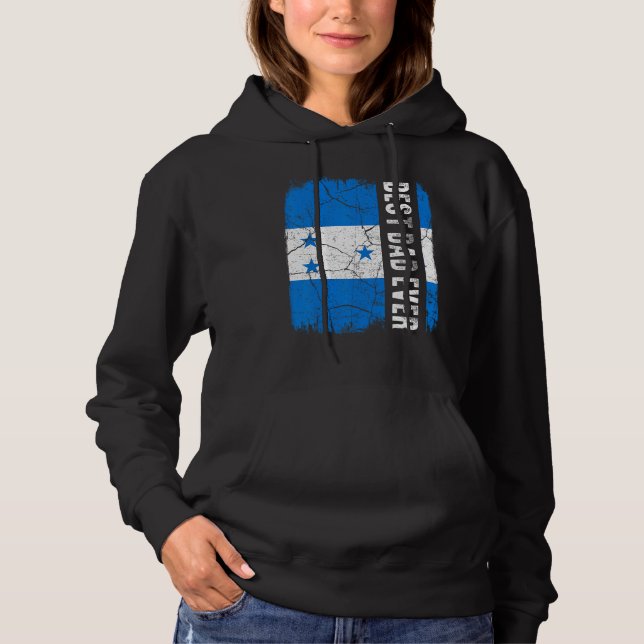 Best Honduran Dad Ever Honduras Flag Father's Day Hoodie (Front)