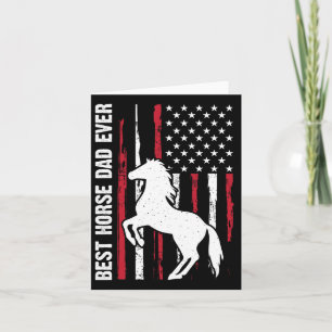 Best Horse Dad Ever Riding Cowboy Horseback Father Card
