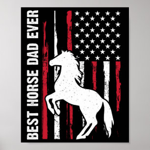 Best Horse Dad Ever Riding Cowboy Horseback Father Poster